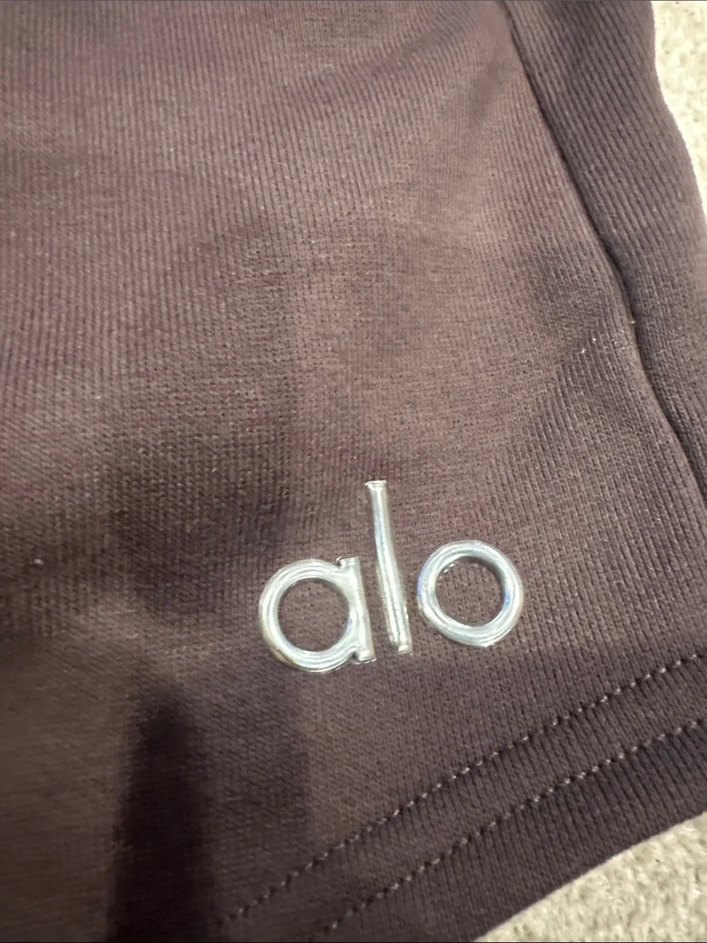 ALO Yoga High-Waist Mini Sweat Skirt in Deep Plum